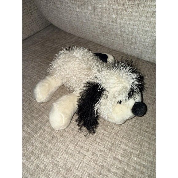 GANZ Other - No Code‎ Webkinz Ganz Cheeky Dog Plush Toy Stuffed Animal Black White Shaggy Fur